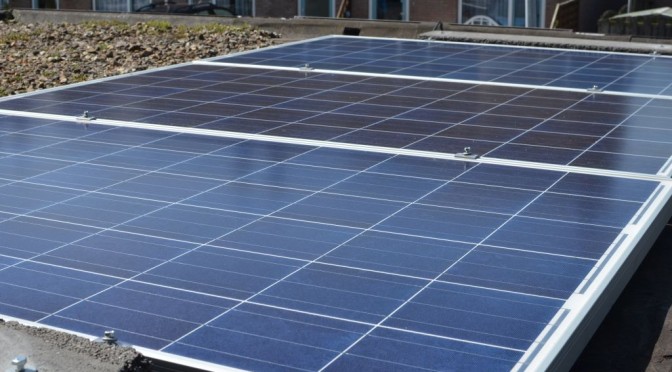 Opbrengt vlakliggende zonnepanelen juli